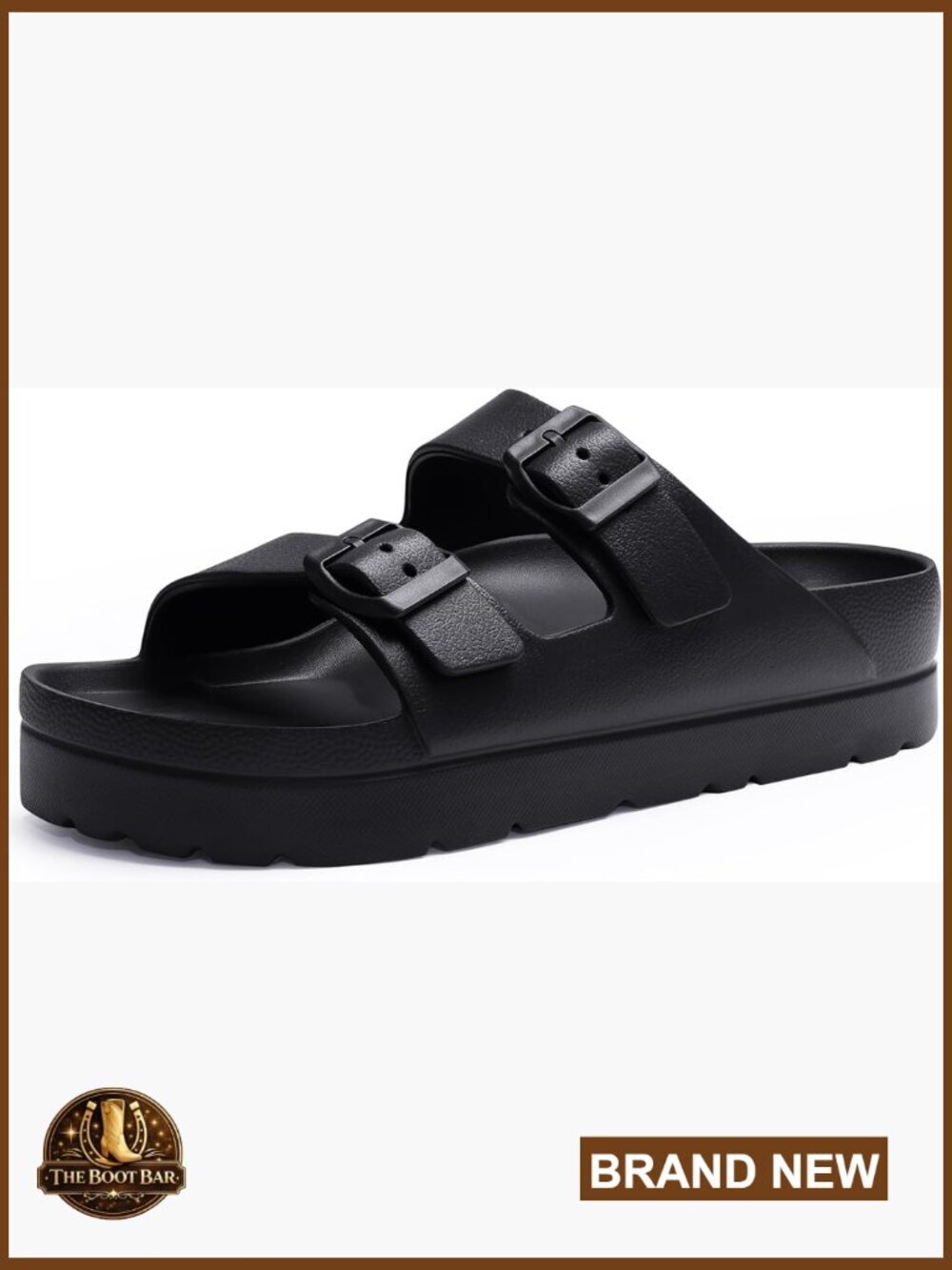 Women's Platform Sandals with Arch Support, Chunky Foam Slip On Slides, Summer